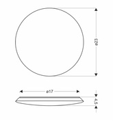 Plafon LED biały 12W 4000K Mega 12-75048