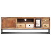 vidaXL Szafka pod TV, 120x30x40 cm, lite drewno odzyskane