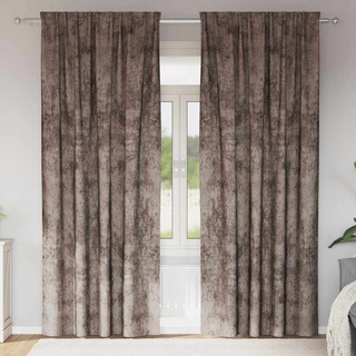 Zasłony z weluru 2 pcs Cappuccino 260 x 140 cm Aksamit