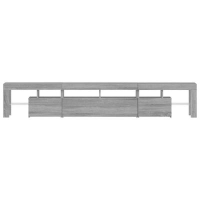vidaXL Szafka pod TV z oświetleniem LED szary dąb sonoma 230x36,5x40cm