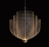 LAMPA WISZĄCA ILLUSION S45 ZŁOTA - LED, METAL ADANI AD131