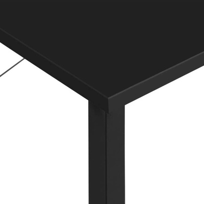 vidaXL Biurko komputerowe, czarne, 80x40x72 cm, MDF i metal