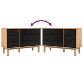 Szafka z Szufladami z szufladą OTTA Czarny 111 x 43 x 73,5 cm