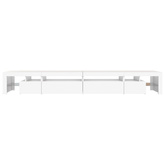 vidaXL Szafka pod TV z oświetleniem LED, biała, 290x36,5x40 cm