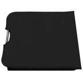 Składane maty plażowe, 2 szt., stal i tkanina, czarne