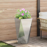 Donica 2 pcs Srebrny 40 x 40 x 75 cm Stal Galwanizowana