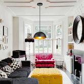 Lampa Wisząca Retro Loft Czarno złota 40cm E27 Abruzzo Geo 2