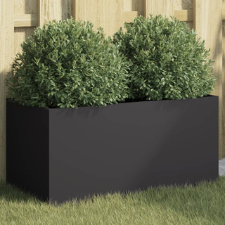 Donica, czarna, 62x30x29 cm, stal
