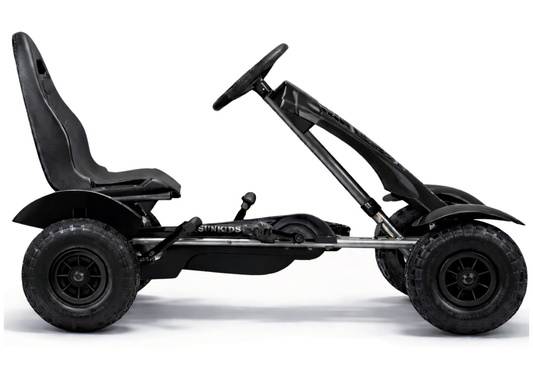 Sportowy Gokart Na Pedały F618 Pomowane Koła Obciążenie 50kg Czarny