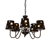 Żyrandol czarny lampa wisząca 5xE14 Batley Ledea 50205106