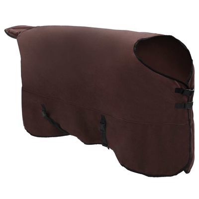 Koc dla Koni Pełny Ciemny Brąz 135 cm Polar poliesterowy