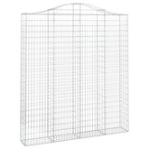 Kosze gabionowe, 2 szt, 200x30x220/240 cm, galwanizowane żelazo