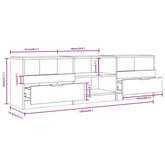vidaXL Szafka pod TV, biała, 150x33,5x45 cm, materiał drewnopochodny