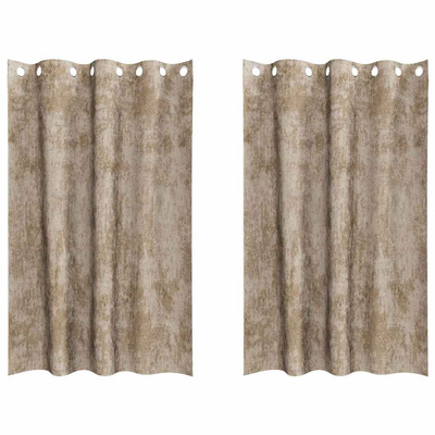 Zasłony z weluru 2 pcs szampański 175 x 140 cm Aksamit