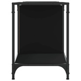 vidaXL Szafka pod TV, czarna, 153x37x50 cm, materiał drewnopochodny