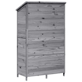Shed ogrodowy Szary 106,5 x 56 x 176 cm Drewno Świerkowe