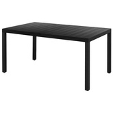 5-częściowy zestaw mebli ogrodowych, rattan PVC, czarny