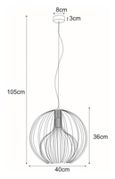 Lampa wisząca K-3405 BIAŁY z serii TORI