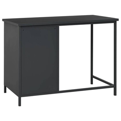 vidaXL Industrialne biurko z szufladami, antracyt, 105x52x75 cm, stal