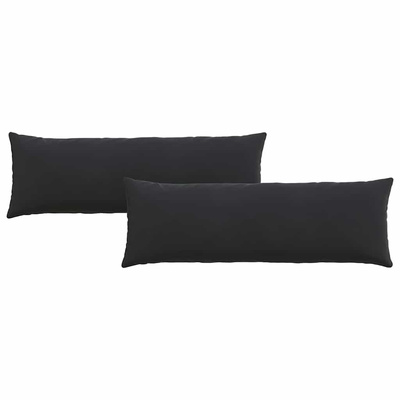 Poduszki na sofę 2 pcs Czarny 120 x 40 cm Tkanina sztruksowa