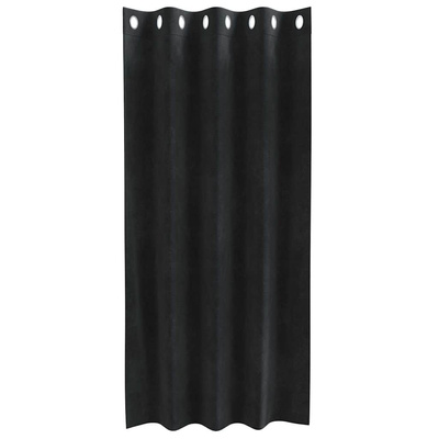 Zasłony zaciemniające 2 pcs Czarny 140 x 175 cm Aksamit