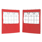 Ściana boczna namiotu na imprezy 2 pcs 200 x 195 cm czerwony