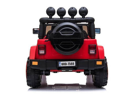 Auto Na Akumulator Jeep BRD-7588 Światła LED MP3 Pilot Czerwony 4x4