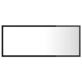 vidaXL Lustro łazienkowe LED, wysoki połysk czarne, 100x8,5x37, akryl