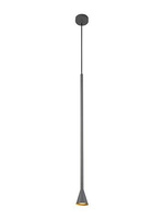Lampa wisząca tuba Tucson szara pojedyncza GU10 metalowa
