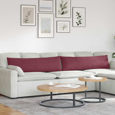Poduszki na sofę 2 pcs Czerwone wino 145 x 40 cm tkanina