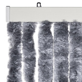 Zasłona przeciwko owadom, srebrna, 100x230 cm, szenil