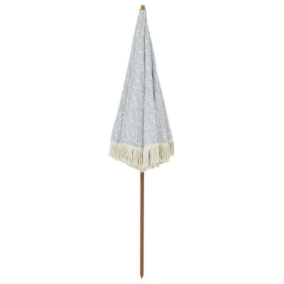 Parasol plażowy Szary i biały 160 x 160 x 196 cm