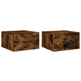 vidaXL Wiszące szafki nocne, 2 szt., przydymiony dąb, 35x35x20 cm model standard