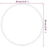 vidaXL Lustro ścienne, srebrne, Ø 30 cm, okrągłe