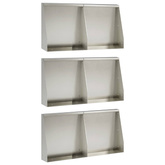 Mur oporowy 6 szt. 40 x 12 x 30 cm Stal nierdzewna srebrny