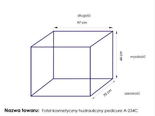 Fotel kosmetyczny hyd. A 234C pedi biały 100716