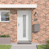 Drzwi Frontowe Biały 88 x 200 cm PVC