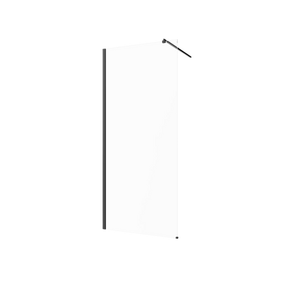 Kabina walk-in ii 90x200cm transp 8mm shiny-glass czarny AK-32-191-S Invena