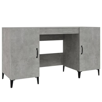 vidaXL Biurko, szarość betonu, 140x50x75 cm, materiał drewnopochodny wariant 7