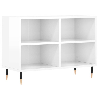 vidaXL Szafka pod TV, biała, wysoki połysk, 69,5x30x50 cm