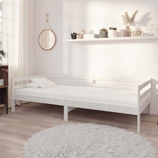 Łóżko dzienne, białe, lite drewno sosnowe, 90x200 cm