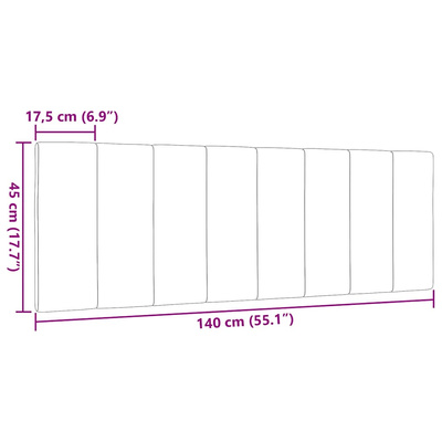 Poduszka na wezgłowie, Hanko, ciemnoszara, 140 cm, tkanina