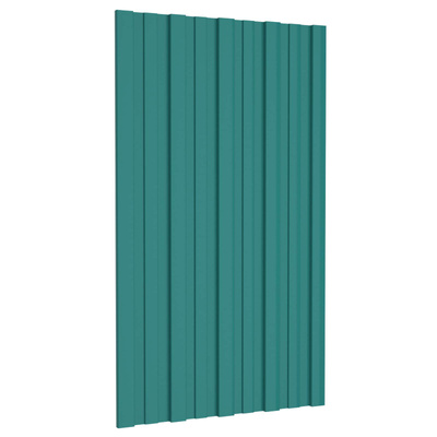 Panel dachowy 12 pcs zielony 80 x 45 cm Stal galwanizowana