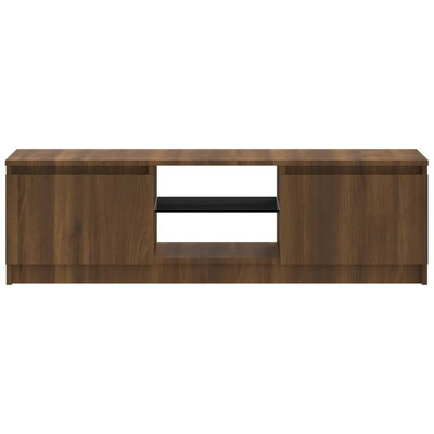 vidaXL Szafka pod TV z LED, brązowy dąb, 120x30x35,5 cm