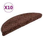 Maty na schody 10 szt. 56x17x3 cm Brązowe półokrągłe