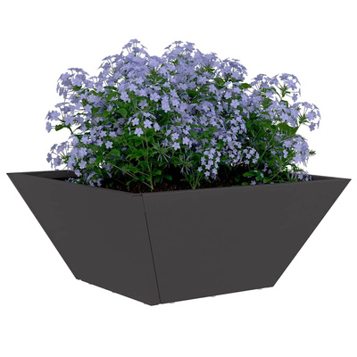 Doniczka ogrodowa 5 pcs Czarny 35 x 35 x 15 cm Stal zimnogięta
