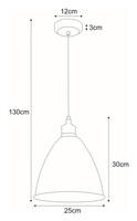 Lampa wisząca K-8005-1 WH z serii WATSO WHITE