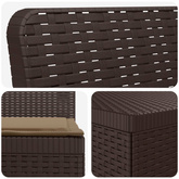5-osobowa sofa ogrodowa z poduszkami w stylu rattanowym PP