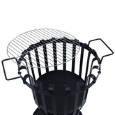 vidaXL Palenisko ogrodowe z kratką grillową, stal, 47,5 cm
