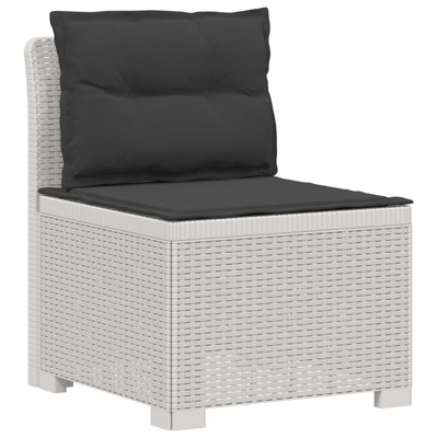 Sofa Ogrodowa 2-osobowa z Poduszkami w Wyglądzie Rattanowym